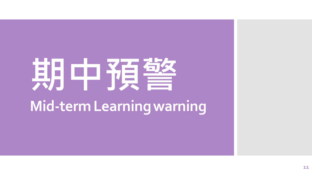 期中預警Mid-Term Warning