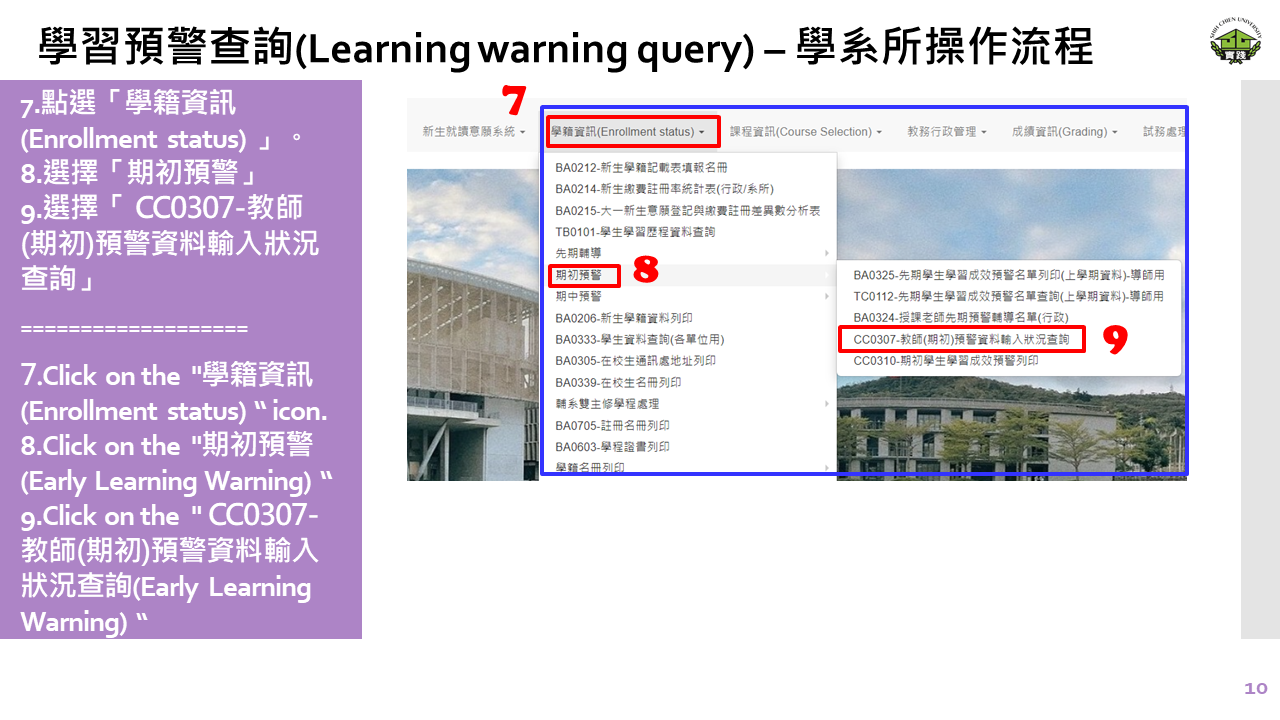 期初預警Early Warning